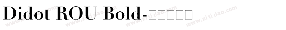 Didot ROU Bold字体转换